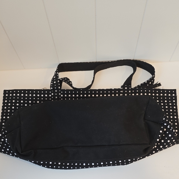 Thirty-One Black and White Dot Large Tote - Picture 8 of 9